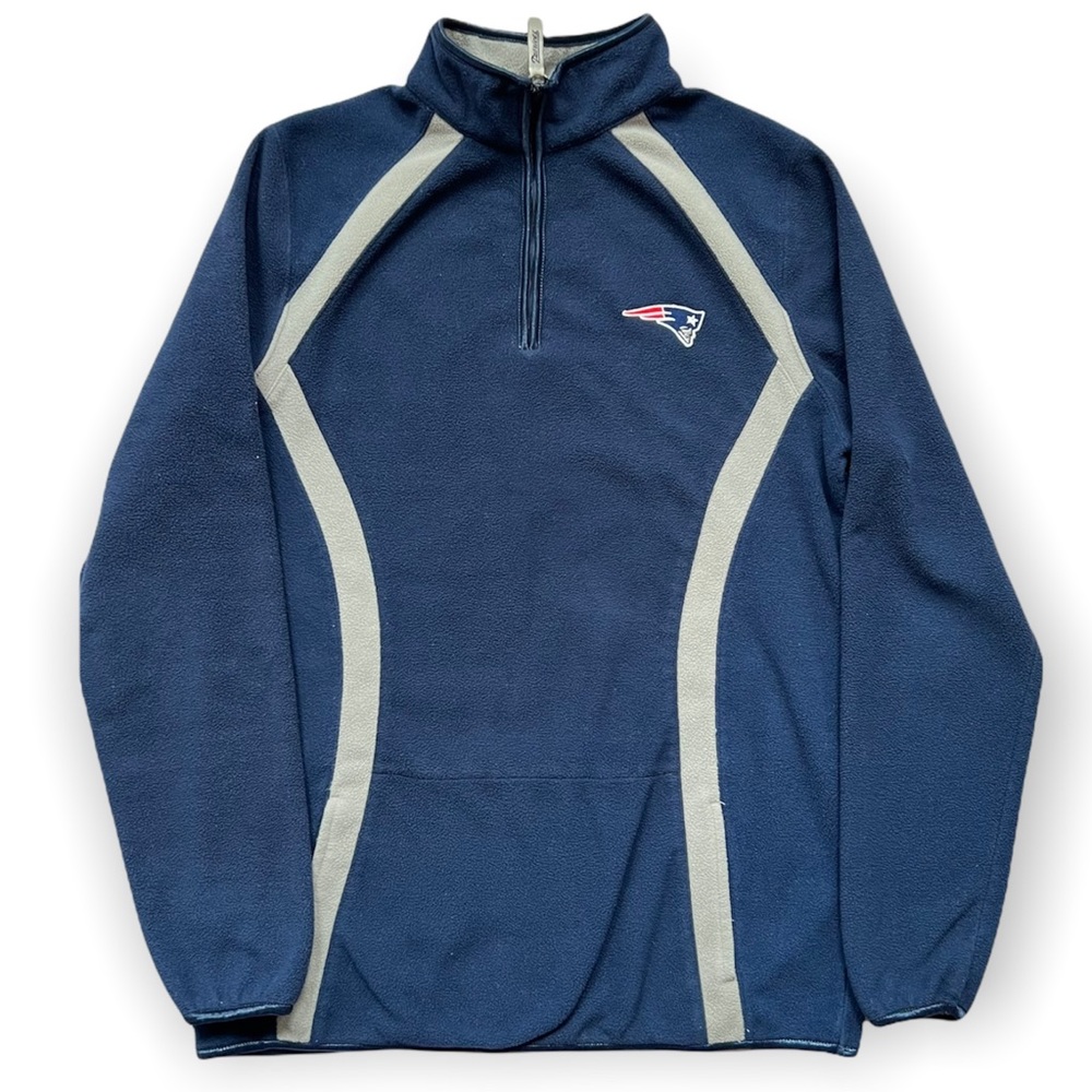 NFL Team Apparel England Patriots Women’s 1/4 Zip Pullover Sweater Size M Used.